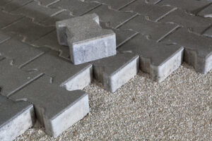 Sidewalks and curbs concrete paver bricks